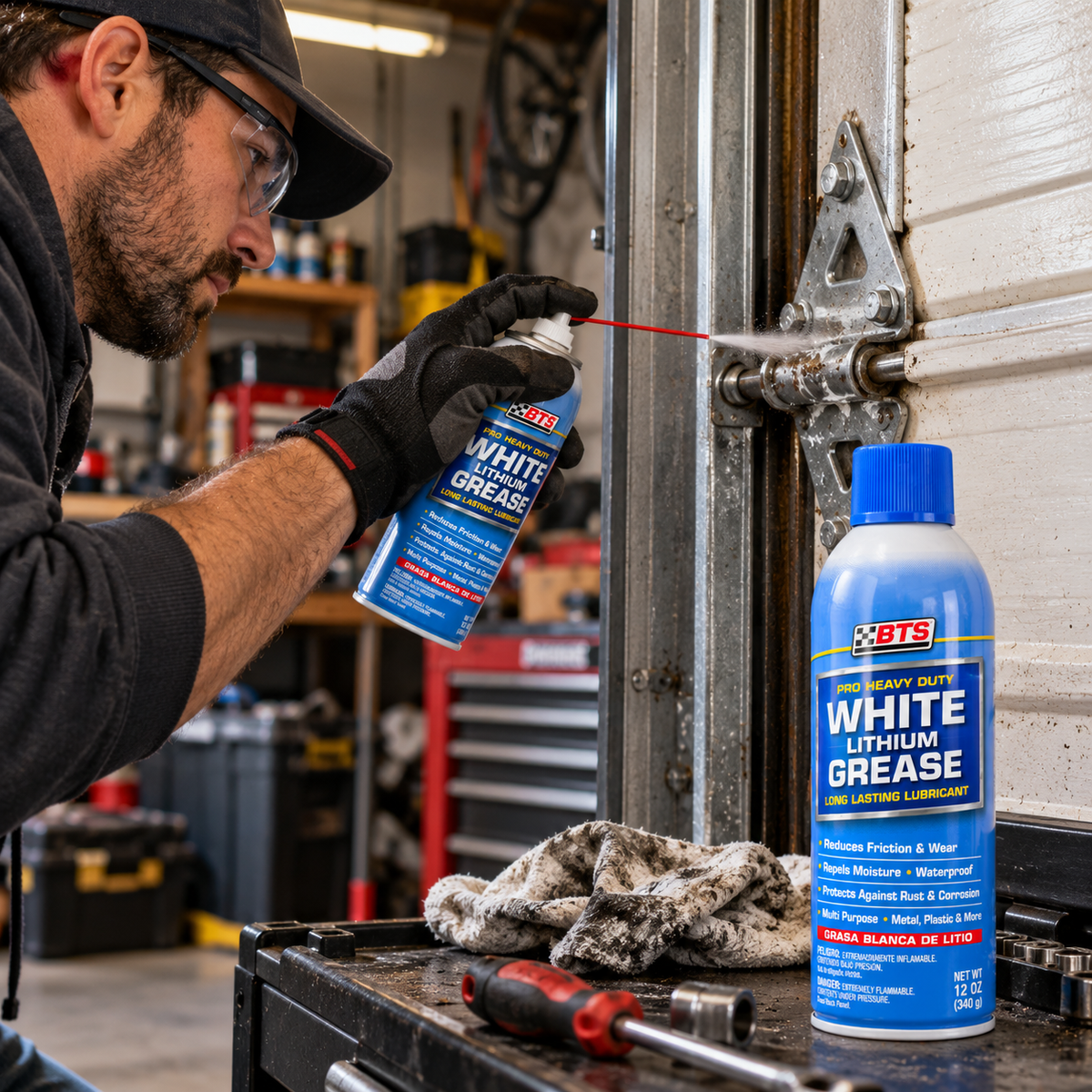 Fehér zsír spray vízálló lítiumos kenőanyag tartós védelemmel 450 ml