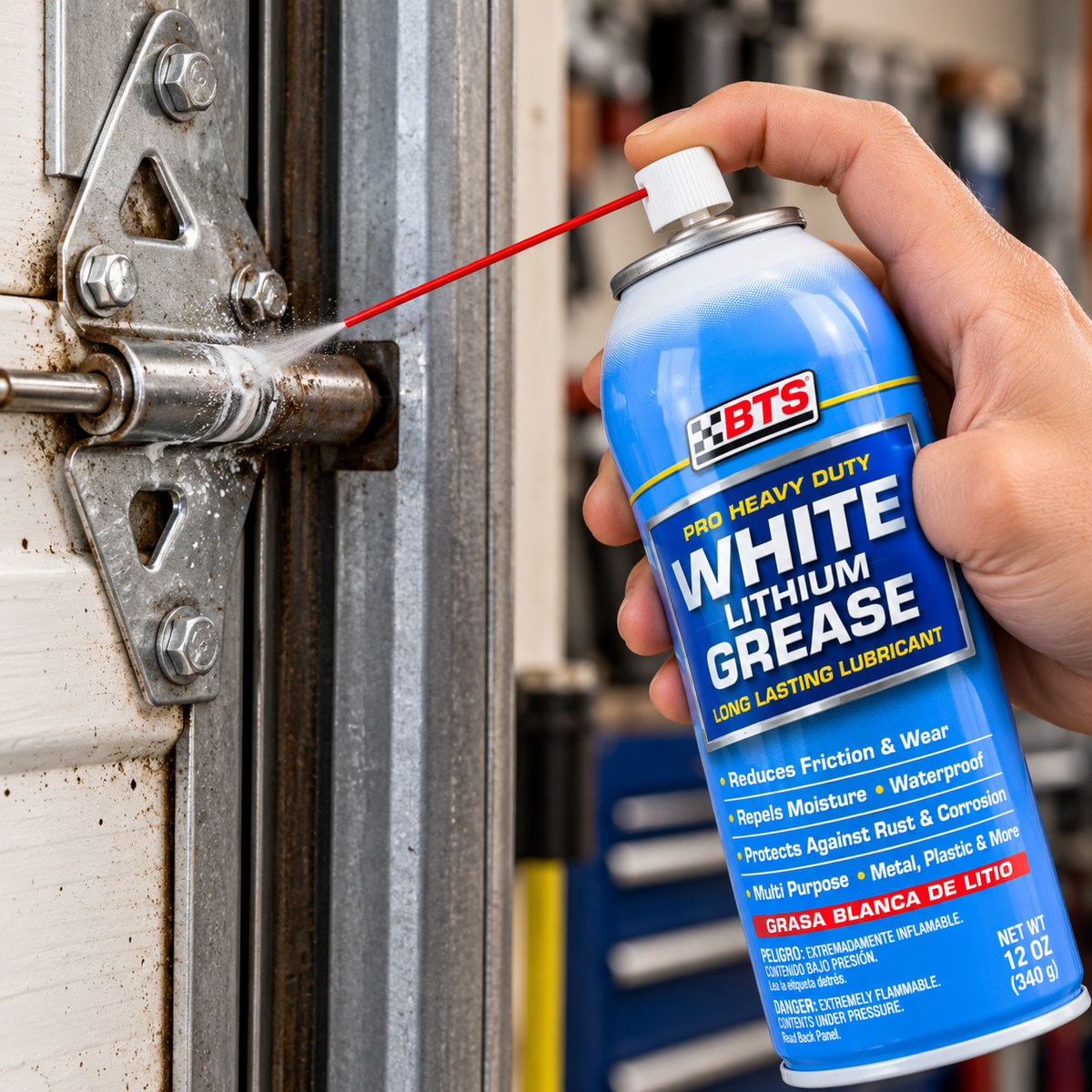 Fehér zsír spray vízálló lítiumos kenőanyag tartós védelemmel 450 ml
