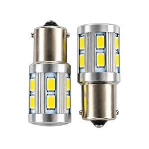 Autó LED izzó BA15s foglalattal SMD Fehér vagy Piros 2 db