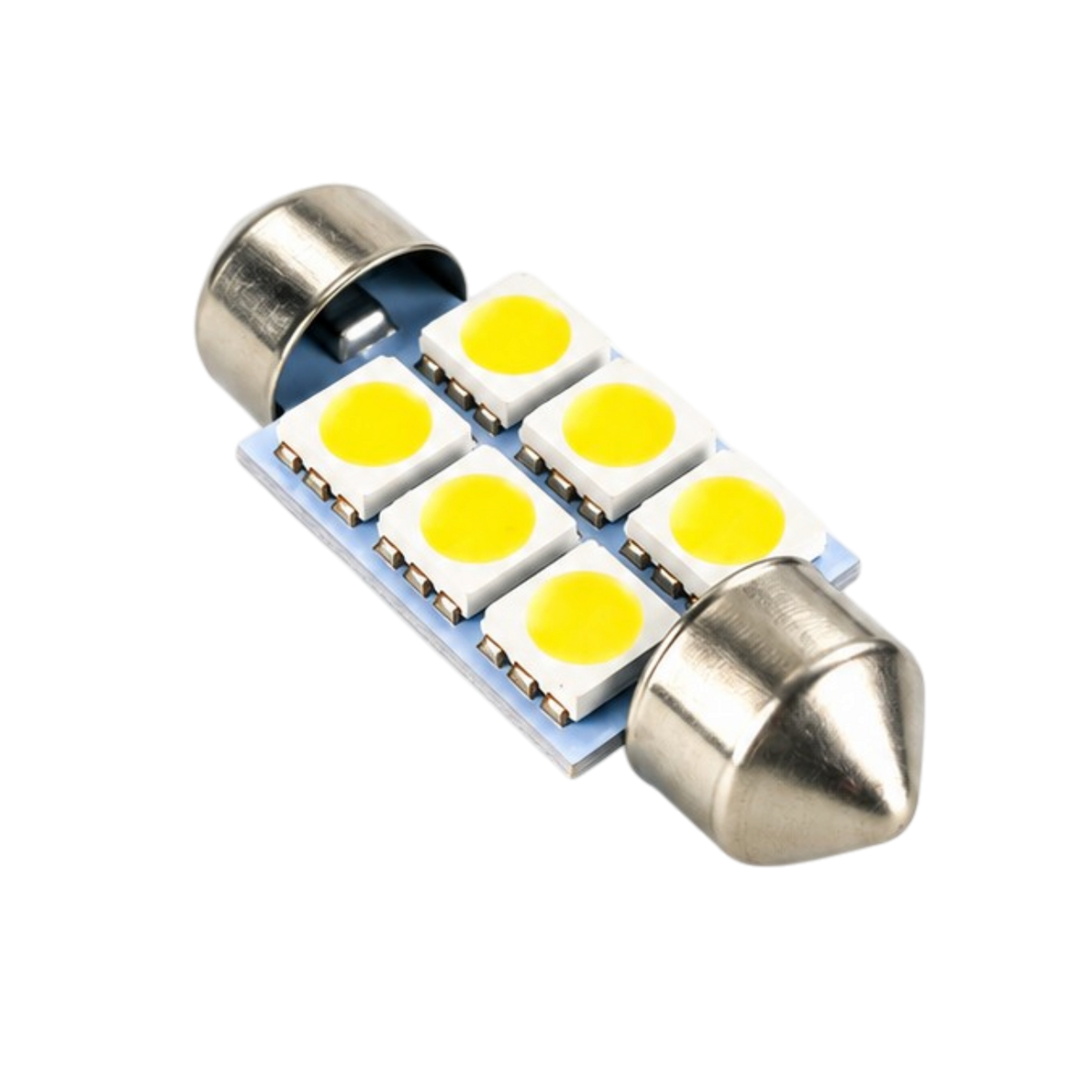 Autó LED izzó T10 foglalattal SMD fehér fény 2 db-os készlet