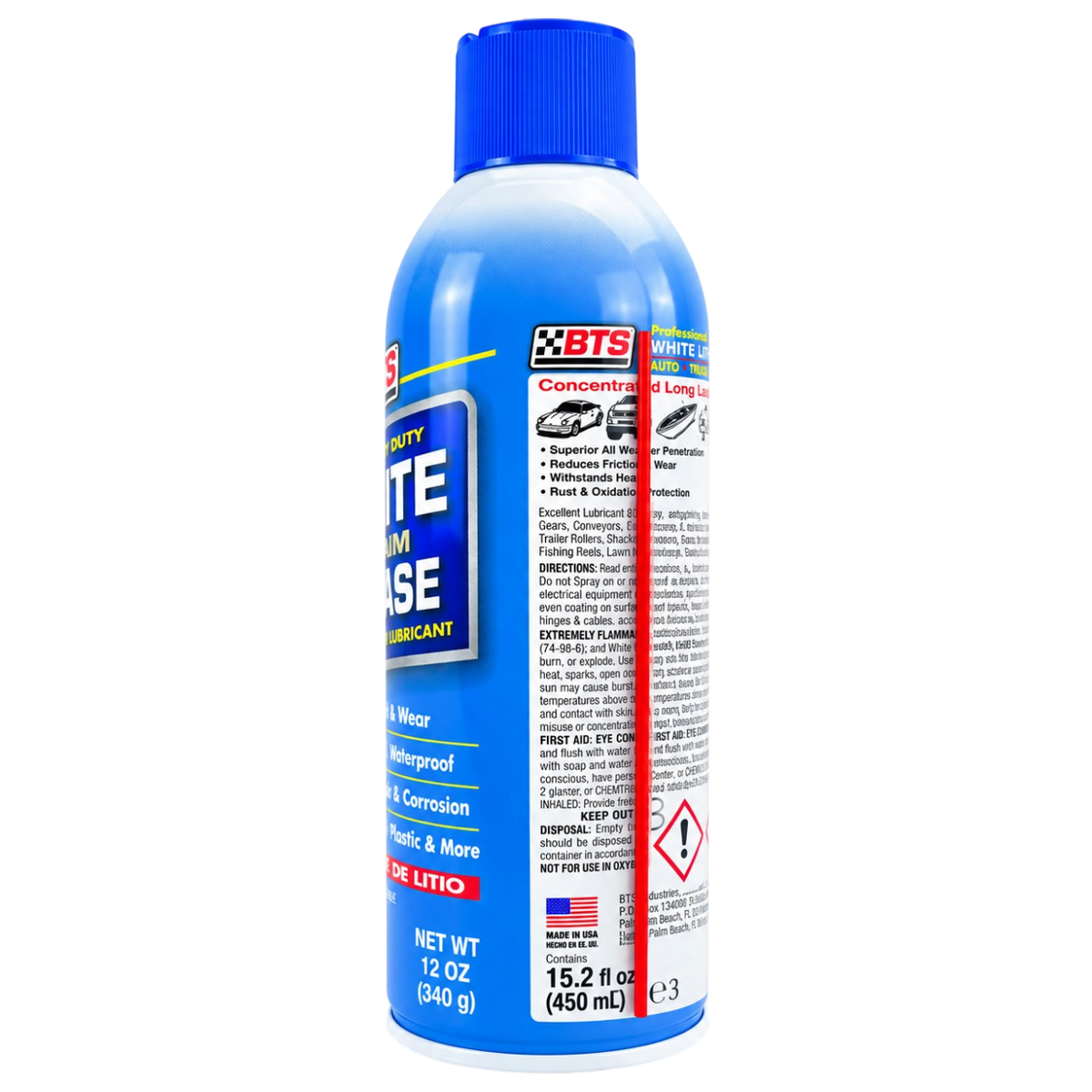 Fehér zsír spray vízálló lítiumos kenőanyag tartós védelemmel 450 ml