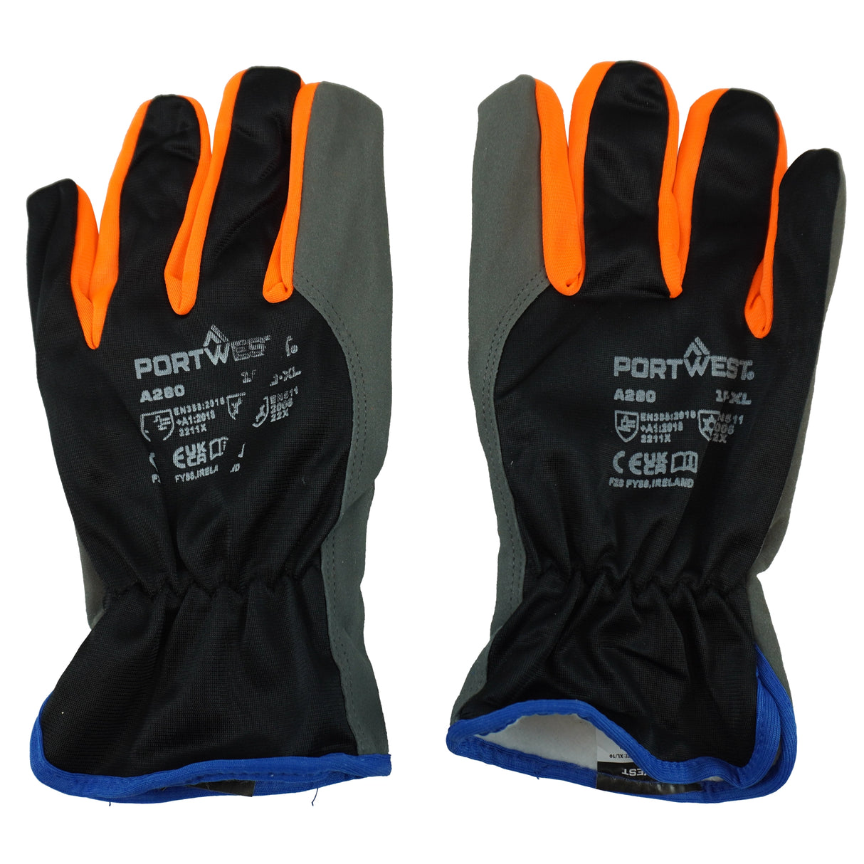 Munkakesztyű téli Wintershield fekete/narancs 10/XL