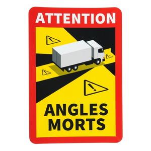 ANGLES MORTS kamion holttér figyelmeztető matrica 25×17cm 1 db