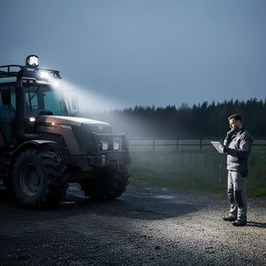 LED munkalámpa tartóval kombinált Spot + Flood fény 75W