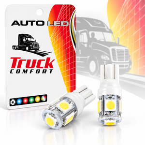 Autó LED izzó T10 SMD fehér fényű 2 db