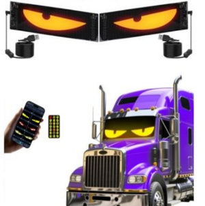 LED kijelző szempár szett, távirányítóval 12V 590x120mm