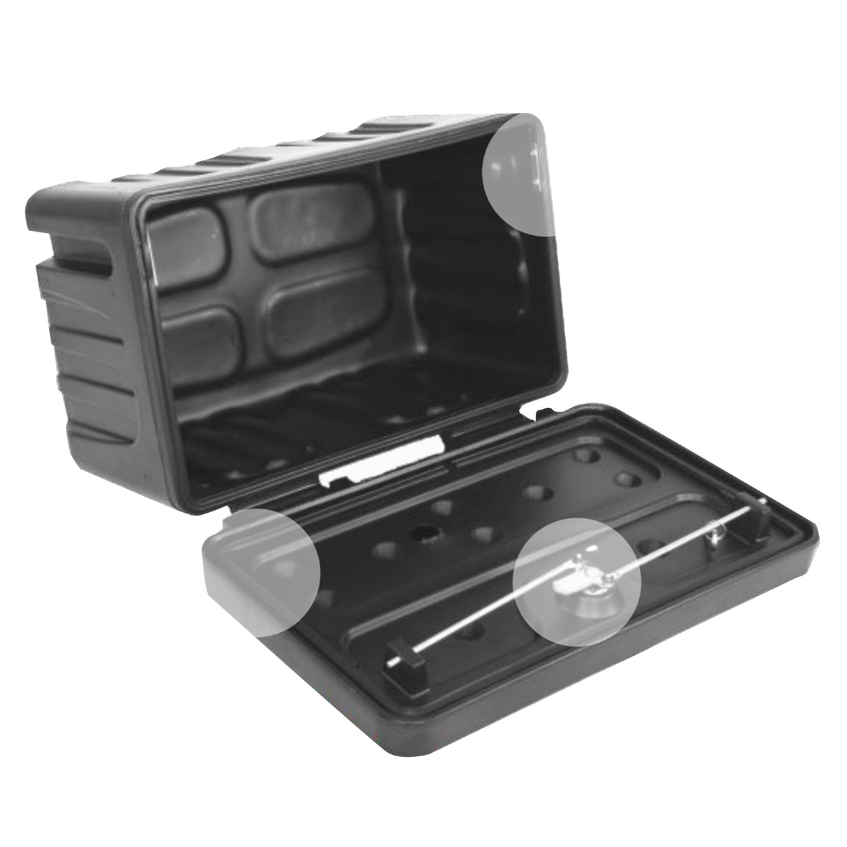 Tool box plastic lockable