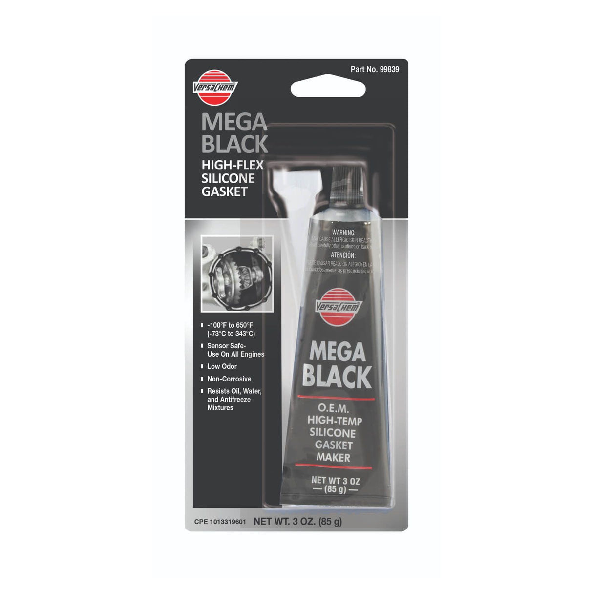 Szilikon tömítő - fekete - MEGA BLACK - 85g