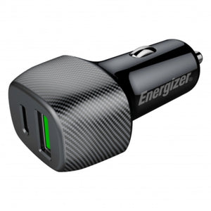 Szivargyújtó töltő USB és Type-C QC karbon mintás Energizer