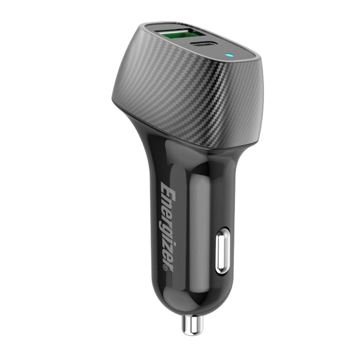 Szivargyújtó töltő USB és Type-C QC karbon mintás Energizer