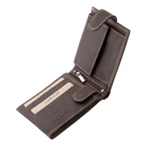 Bőr pénztárca vadászos barna