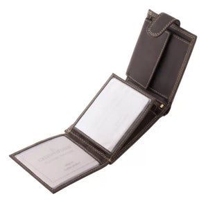 Bőr pénztárca vadászos barna