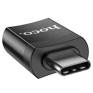 HOCO UA17 USB TYPE-C MALE / USB 3.0 FEMALE ADAPTER FEKETE
