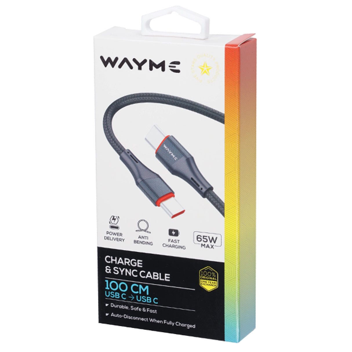 USB adat- és töltők8bel 100 cm USB-C max 65W