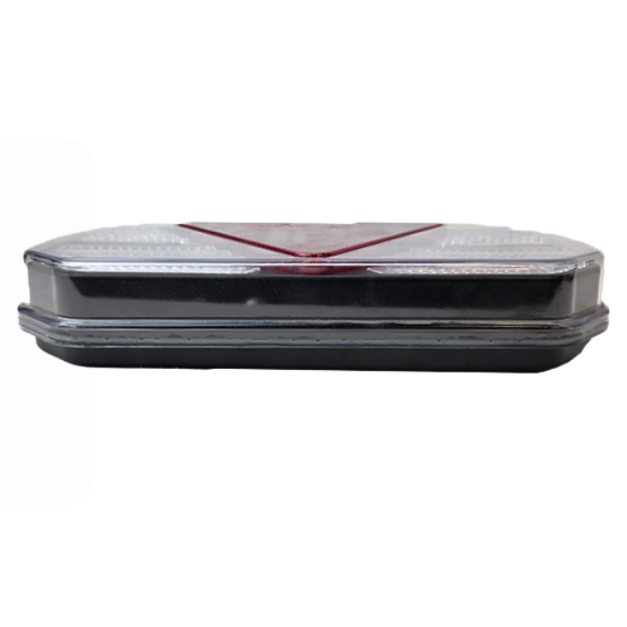 Lámpa LED 6 funkciós háromszög prizmás 12V-24V