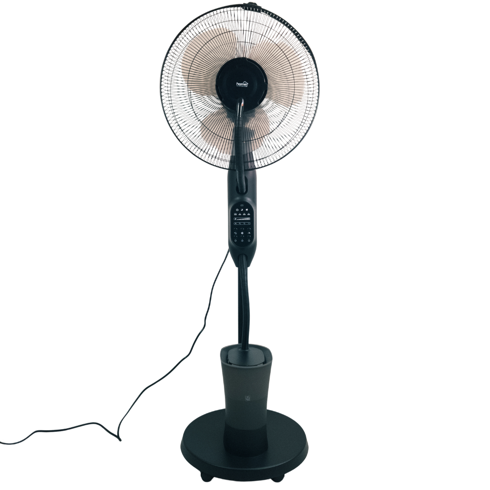 Párásító ventilátor álló 2,8 literes víztartály, 3 fokozat, oszcilláló, fekete