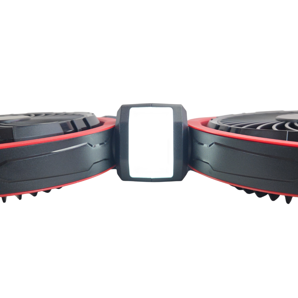 USB ventilátor akkumulátoros, csipeszes LED világítással 15cm