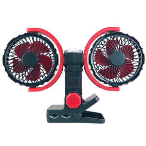 USB ventilátor akkumulátoros, csipeszes LED világítással 15cm