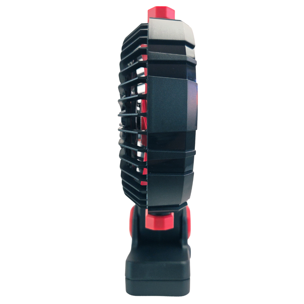 USB ventilátor akkumulátoros, csipeszes LED világítással 15cm
