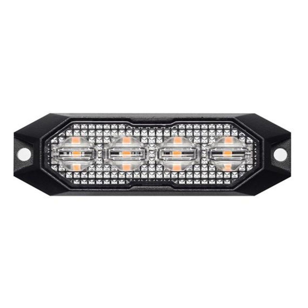 Villogólámpa kiegészítő mini 4LED sárga 12/24V 15 funkciós