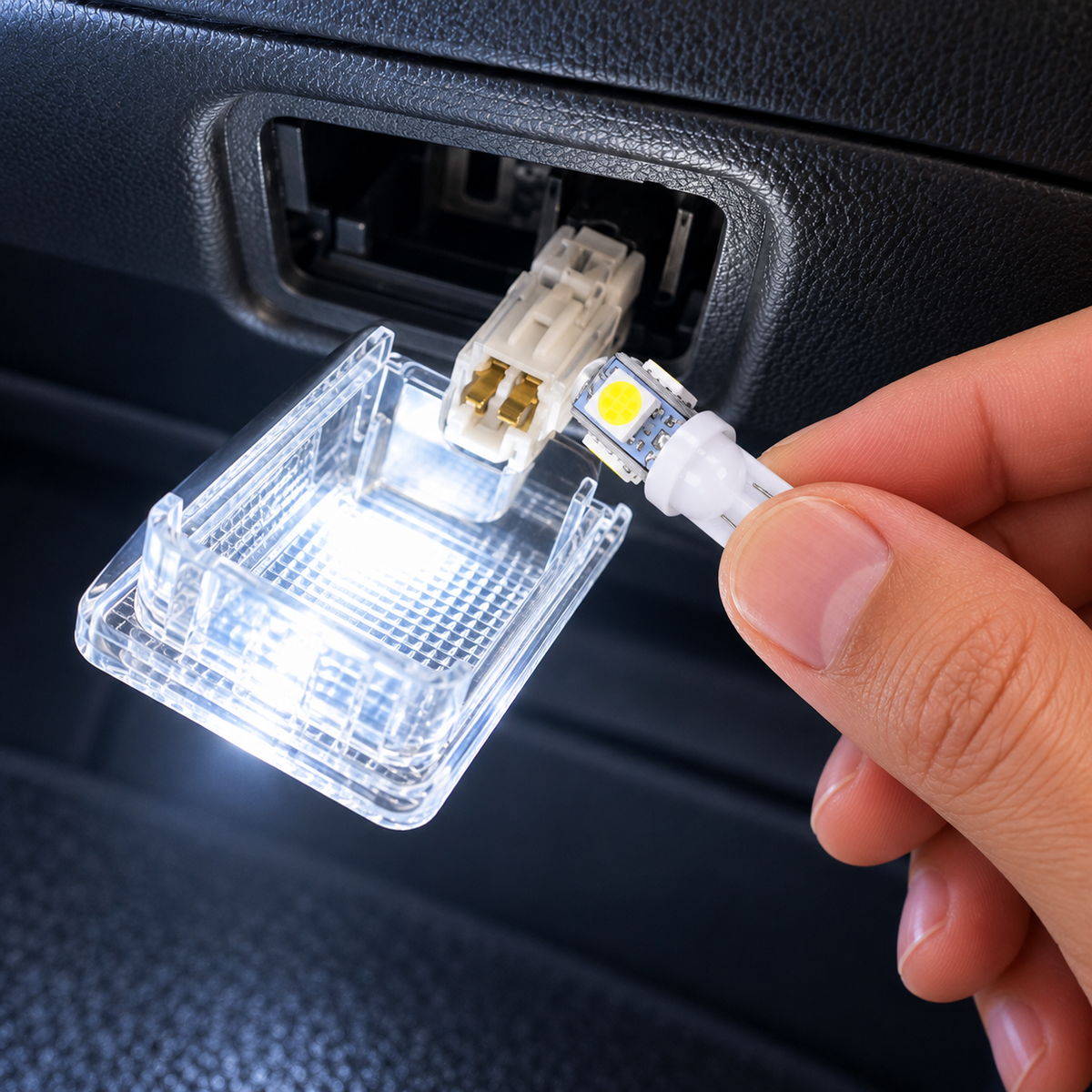 Autó LED izzó T10 SMD fehér fényű 2 db