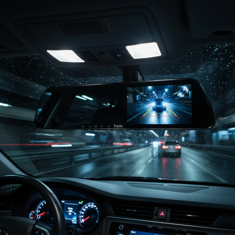 Autós menetrögzítő kamera visszapillantó tükör-be