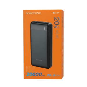 Power Bank 20.000 mAh gyorstöltős (PD20W + QC 3.0) fekete