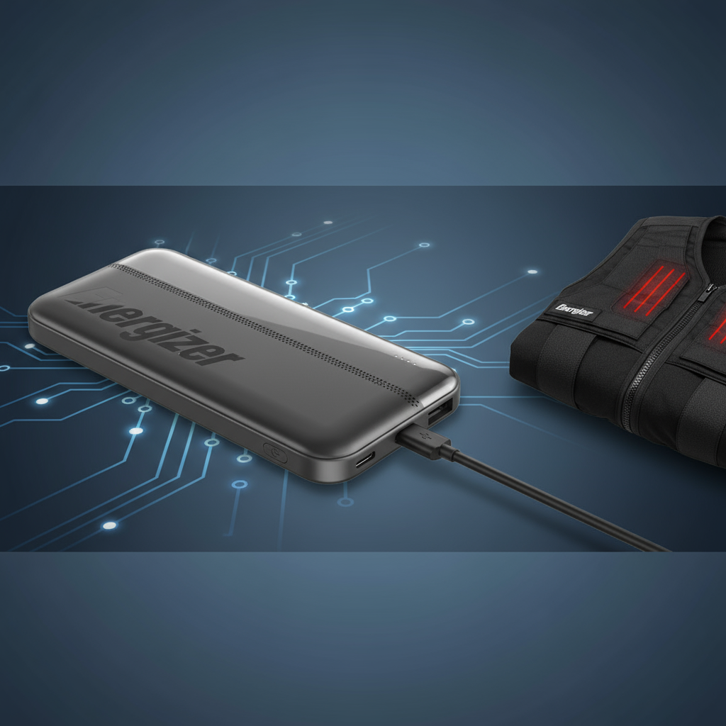 Power bank gyorstöltő fűthető mellényhez