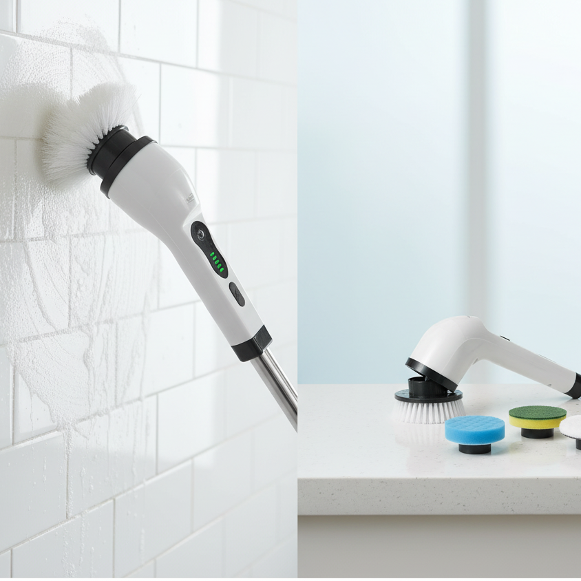 Elektromos tisztítókefe készlet teleszkópos nyéllel 25W