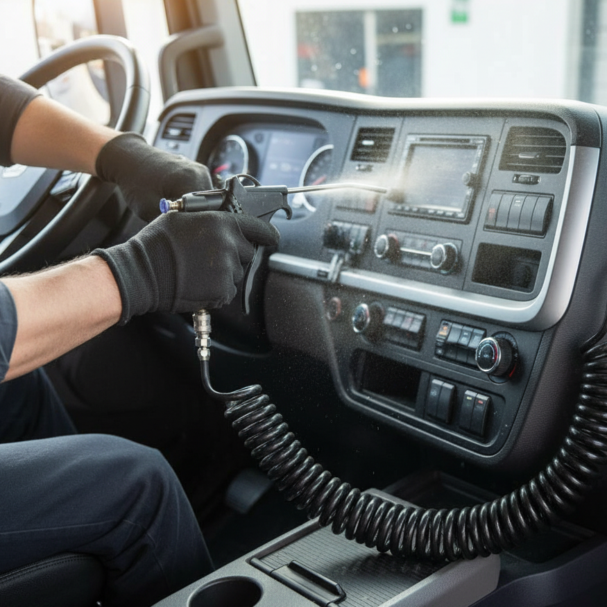 Fúvató pisztoly használat kamionban