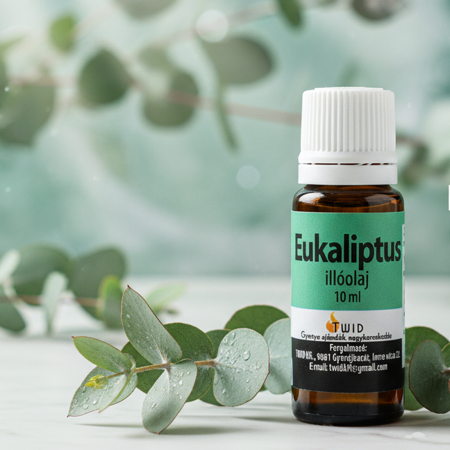 Full-screen eucalyptus essential oil banner