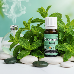 Full-screen mint essential oil banner
