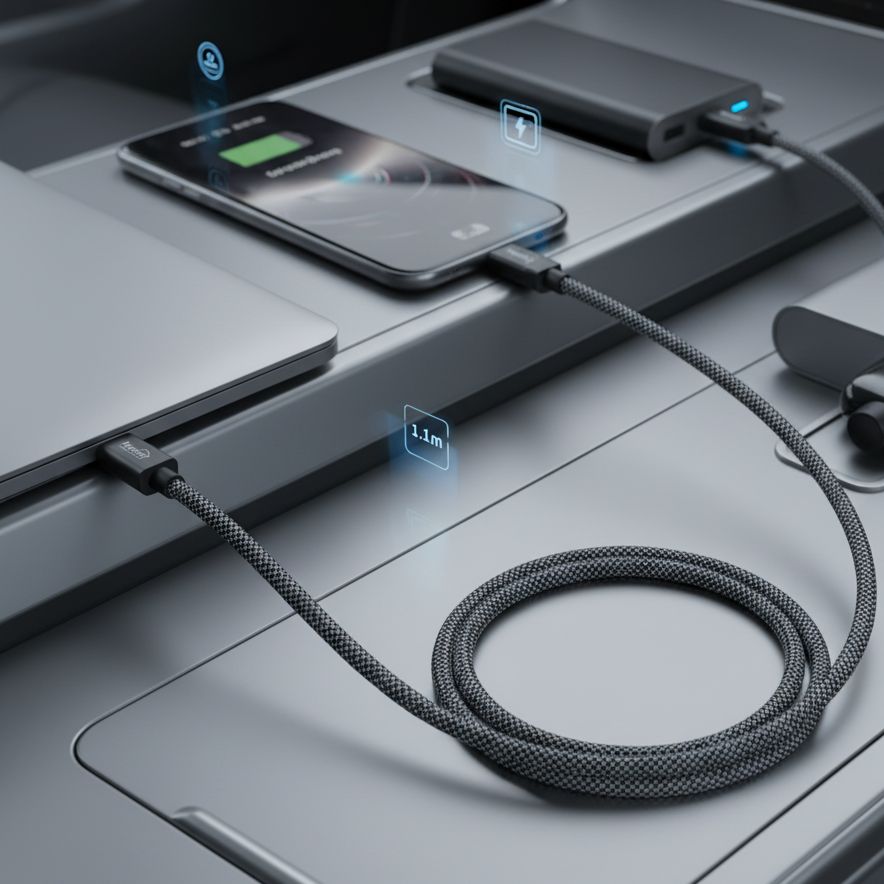 Telefon töltő kábel USB (MULTI 4in1) 66W