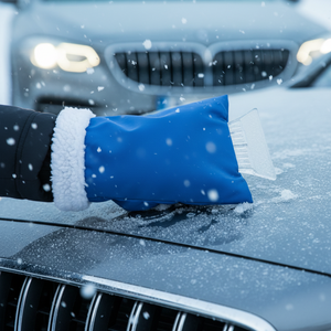 Ice scraper with glove