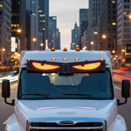 LED Kijelző Szem Grafikával Szélvédőn Banner