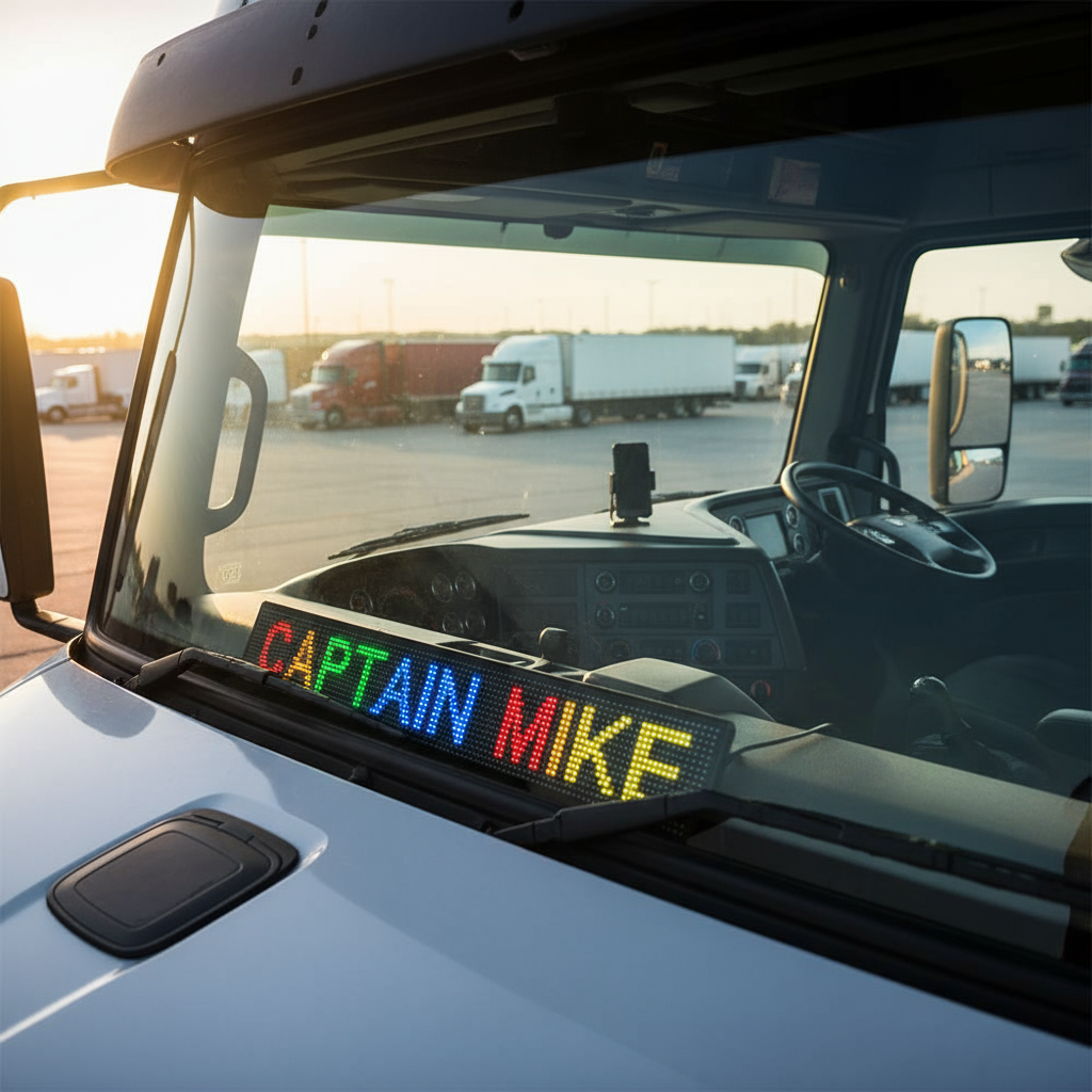 LED Névtábla Kamionon Banner