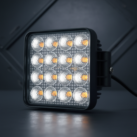 Led munkalámpa villogó funkcióval fehér/borostyán 35W