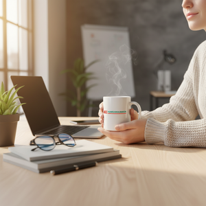 Bögre Hungarocamion logóval fehér 3dl