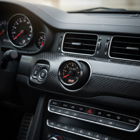 Voltmérő műszer analóg fekete 9–32 V