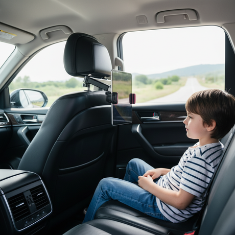 Autós tablet tartó fejtámlára fekete/piros