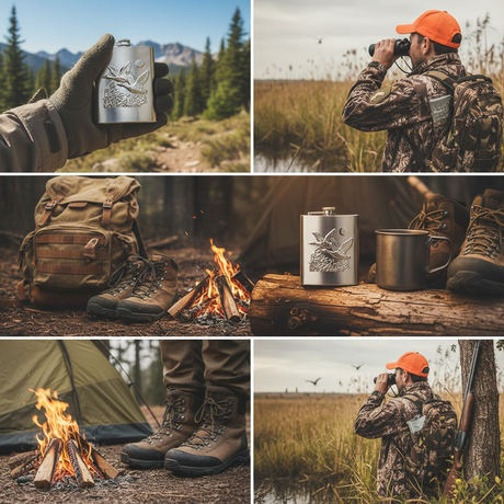 Laposüveg fémes vadkacsás gravírozással 2,4 dl