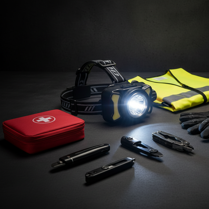 Tölthető led Fejlámpa állítható fókusszal és szenzorral