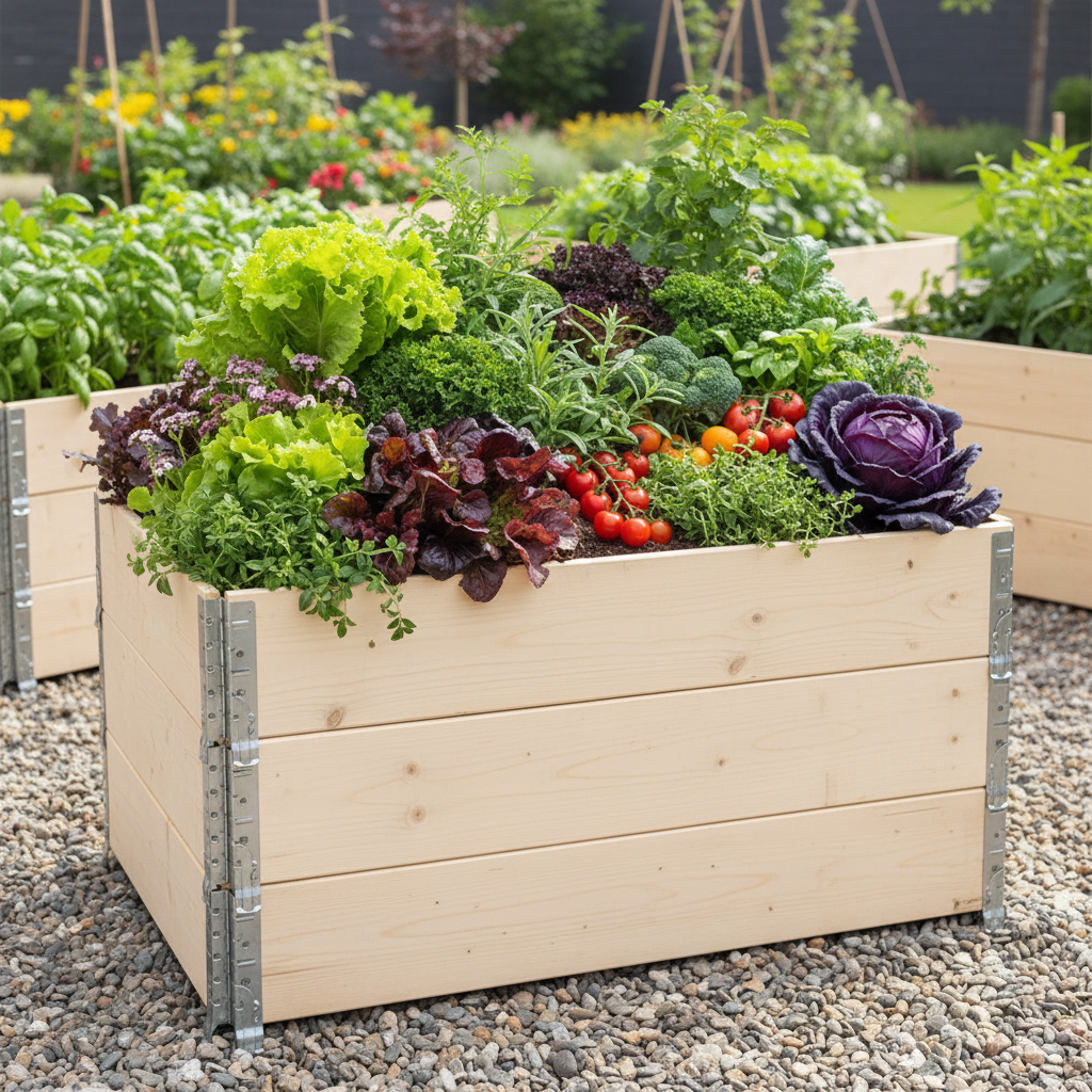 Magaságyás - raklapmagassító szerelvényekkel 80×120x20 cm