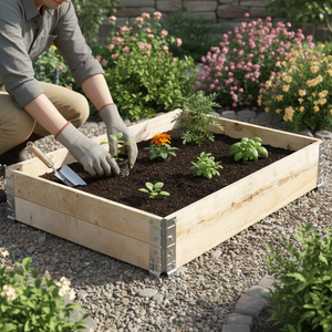 Magaságyás - raklapmagassító szerelvényekkel 80×120x20 cm