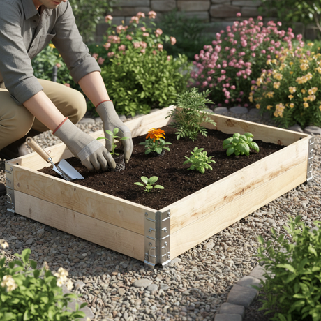 Magaságyás - raklapmagassító szerelvényekkel 80×120x20 cm