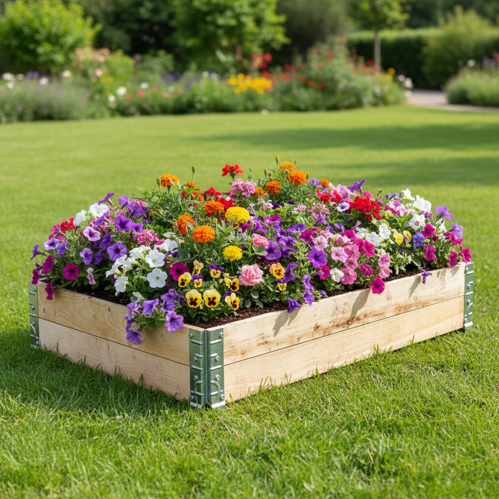 Magaságyás - raklapmagassító szerelvényekkel 80×120x20 cm