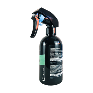 Szagsemlegesítő spray bal oldalról, használati utasítás a címkén