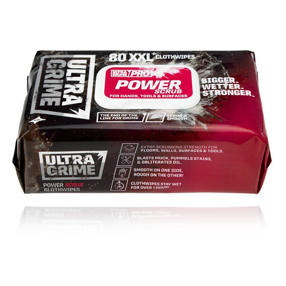 Törlőkendő Ultragrime PRO PowerScrub nedves törlőkendő XXL+ 80db/cs