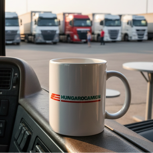 Bögre Hungarocamion logóval fehér 3dl