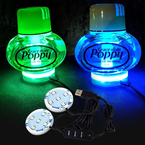 LED Base for Poppy Car Air Freshener with USB Connection